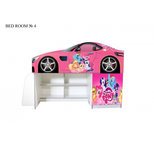 Кровать-чердак машинка Little Pony, Viorina-Deko